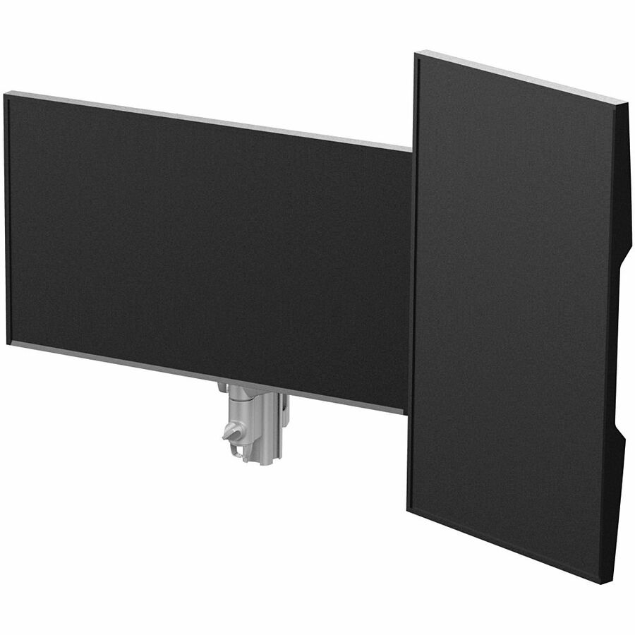 Atdec AWMS-2-D40-F-S Desk Mount for Flat Panel Display, Curved Screen Display, Monitor - Silver