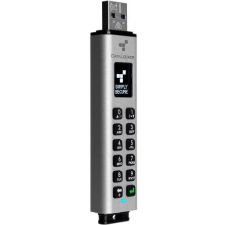 DataLocker Sentry K350 128 GB Encrypted USB Drive, FIPS 140-2 L3, AES 256-bit, MIL-STD-810G, Display with Keypad, USB A Connector compatible with 3.2 Gen 1 & USB 2.0, 0.4 in, SK350-128-FE