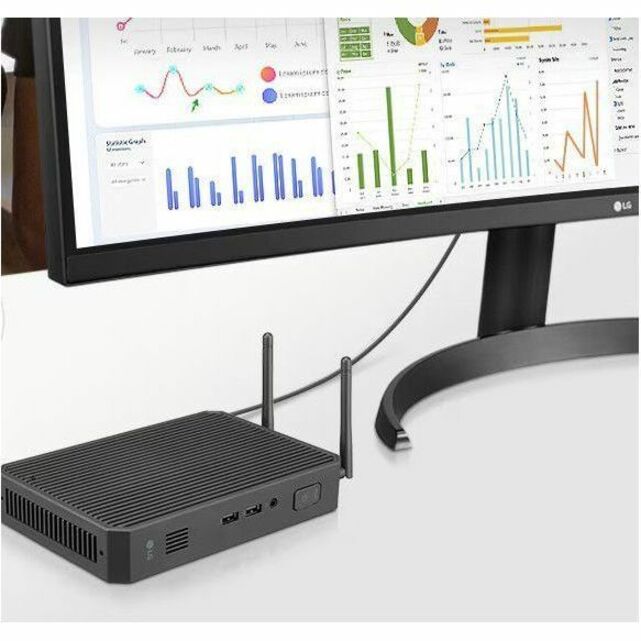 LG CQ600N-6N Thin Client Celeron N5105 Quad-core (4 Core) 2 GHz - Charcoal Gray