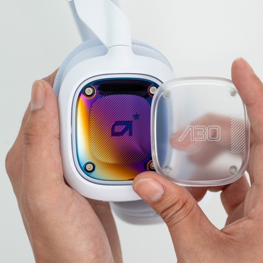 Astro A30 WIRELESS HEADSET-WHITE PS, 12.06 oz, A30 Gaming Headset LIGHTSPEED USB-A Transmitter Removable Boom Microphone 1.5 m 3.5mm Analog Cable 1.5 m USB-C To USB-A Charge Cable A30 Headset Case, Bluetooth/RF, Rechargeable Battery