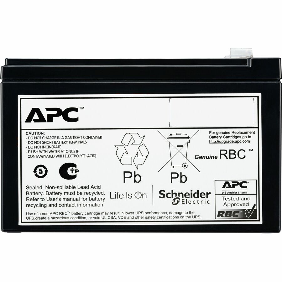 Schneider APC Replacement Battery Cartridge, VRLA, 9Ah, 12V DC, 2-year warranty