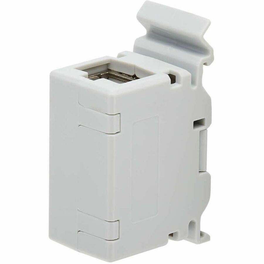 Eaton Tripp Lite Series Cat6a Shielded In-Line DIN-Rail Mountable Snap-In Coupler (RJ45 F/F), TAA