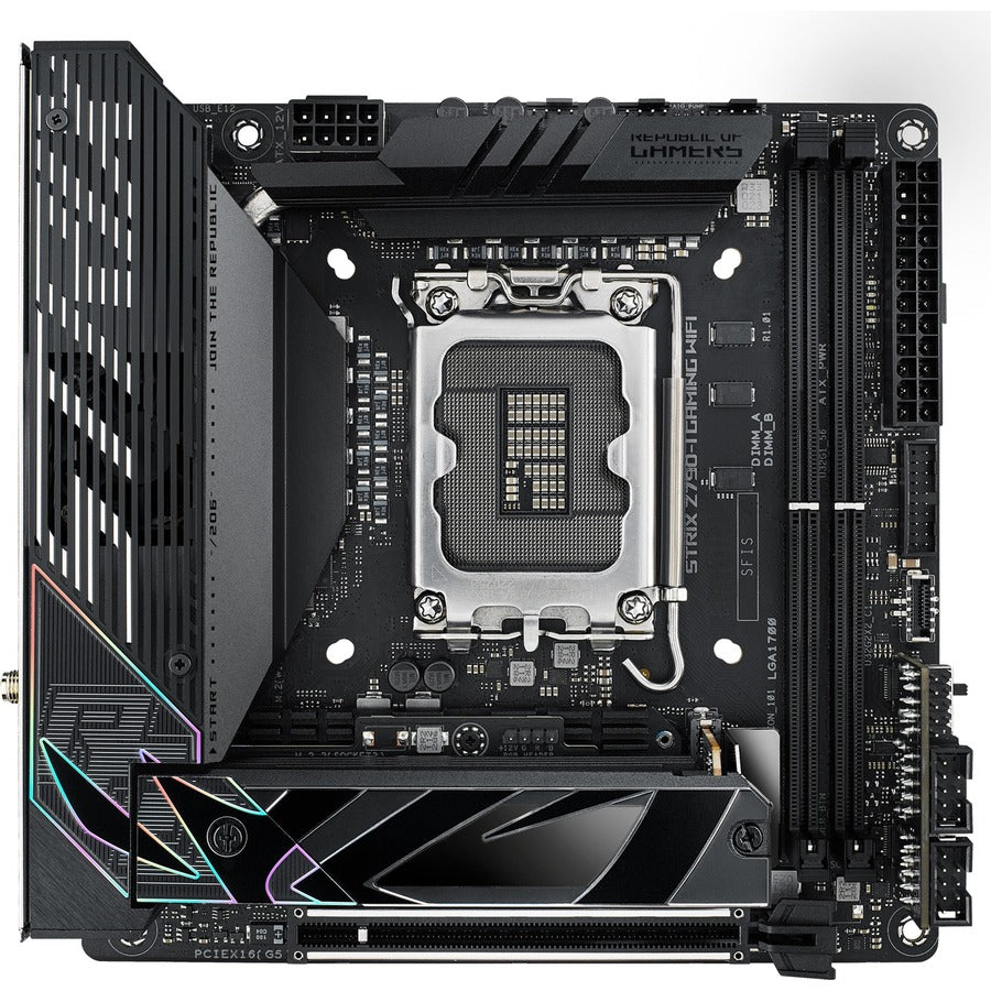 Asus ROG Strix STRIX Z790-I GAMING WIFI Gaming Desktop Motherboard - Intel Z790 Chipset - Socket LGA-1700 - Mini ITX