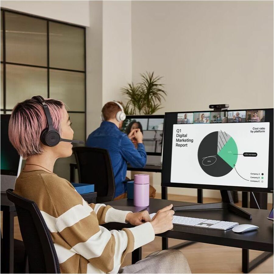 Cisco Dual-Ear, Carbon Black Headset Bundle