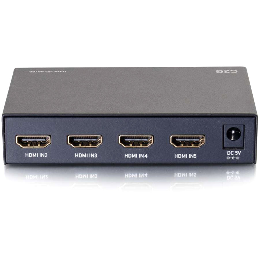 C2G HDMI Selector Switch - 5-Port - 4K 60Hz - Black