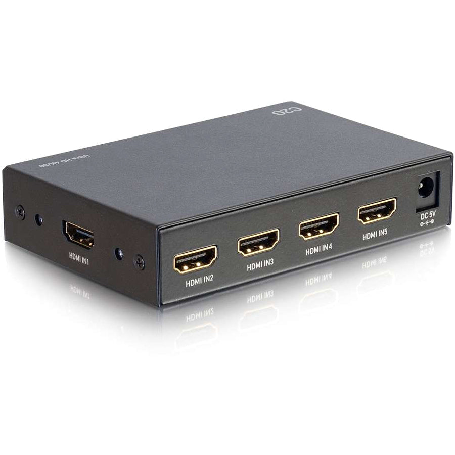 C2G HDMI Selector Switch - 5-Port - 4K 60Hz - Black