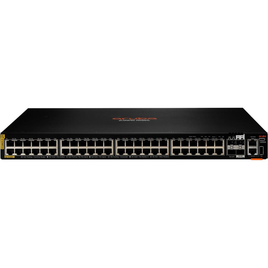 Hewlett Packard HPE 6200M 48G Class4 PoE 4SFP+ Switch, Ethernet, 10GBase-X