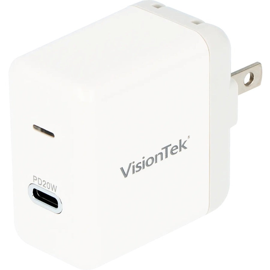 VISIONTEK 20W USB-C POWER ADAPTER W/ 2 AC