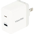 VISIONTEK 20W USB-C POWER ADAPTER W/ 2 AC
