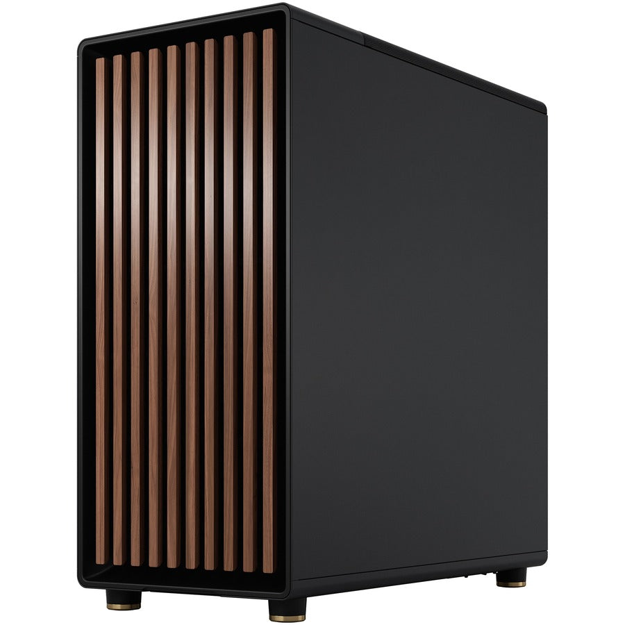 Fractal Design  North Charcoal Black Chassis with Walnut Front and Dark Tinted TG Side Panel Mid-Tower PC Case