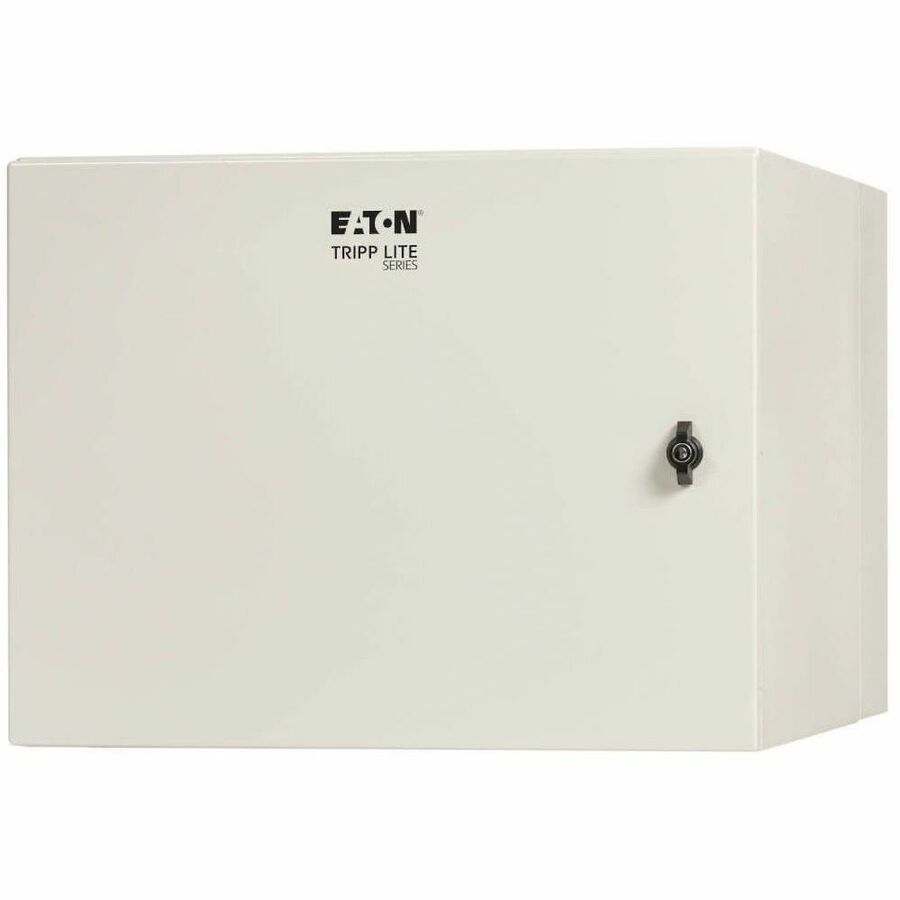 Eaton Tripp Lite Series SmartRack Industrial Enclosure with Lock - NEMA 4, Wall Mount, Metal Construction, Hinged Back, 28 in. Depth, 9U, Gray