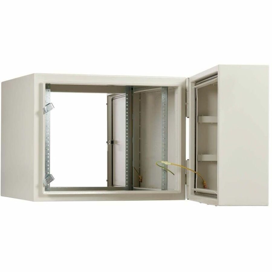 Eaton Tripp Lite Series SmartRack Industrial Enclosure with Lock - NEMA 4, Wall Mount, Metal Construction, Hinged Back, 28 in. Depth, 9U, Gray