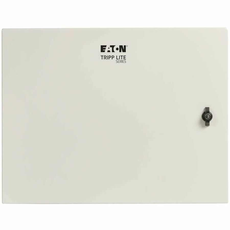 Eaton Tripp Lite Series SmartRack Industrial Enclosure with Lock - NEMA 4, Wall Mount, Metal Construction, Hinged Back, 28 in. Depth, 9U, Gray