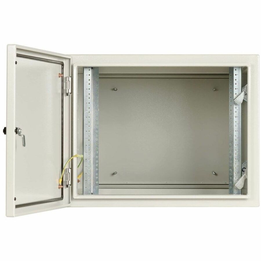 Eaton Tripp Lite Series SmartRack Industrial Enclosure with Lock - NEMA 4, Wall Mount, Metal Construction, Hinged Back, 28 in. Depth, 9U, Gray