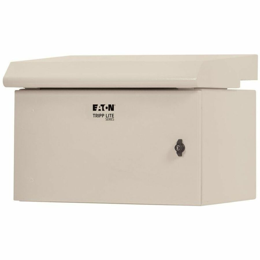 Eaton Tripp Lite Series SmartRack Industrial Enclosure - NEMA 3R, Wall Mount, Metal, Locking, Hinged Back, Fan With Thermal Switch, 28 in. Depth, 6U, Gray