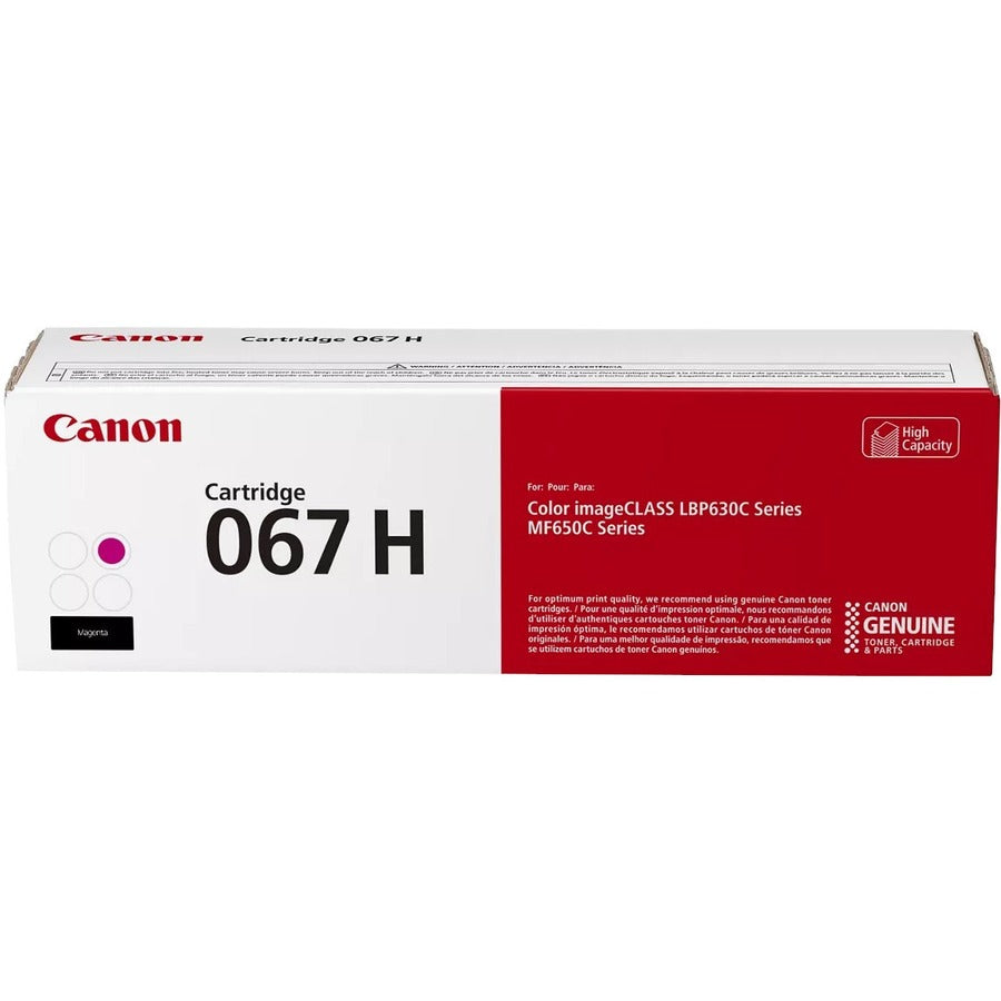 Canon 067 Original High Yield Laser Toner Cartridge - Magenta - 1 Each