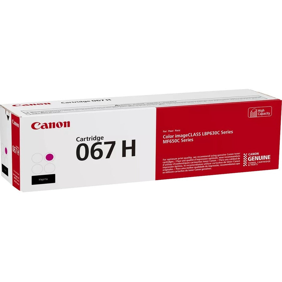 Canon 067 Original High Yield Laser Toner Cartridge - Magenta - 1 Each