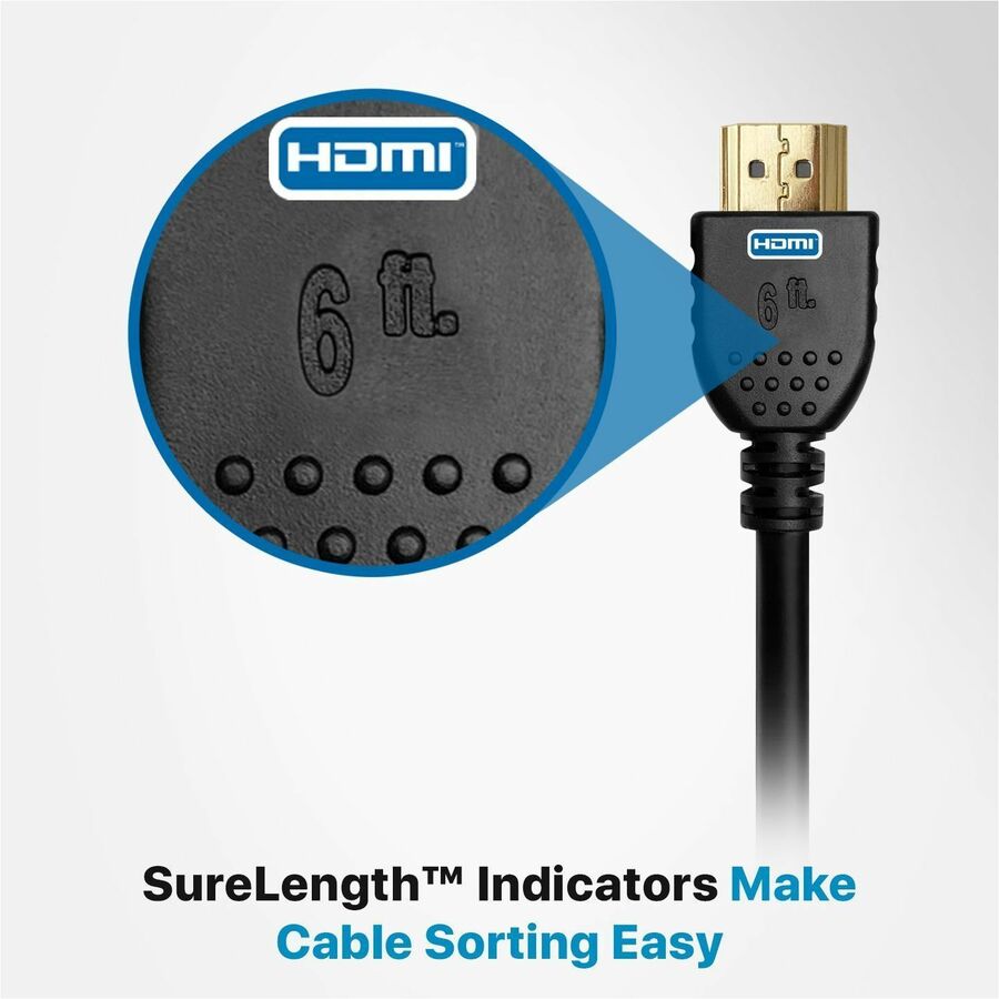 Comprehensive NanoFlex&trade; Pro AV/IT Integrator Series&trade; Active 4K 18G High Speed HDMI Cable Jet Black 20ft