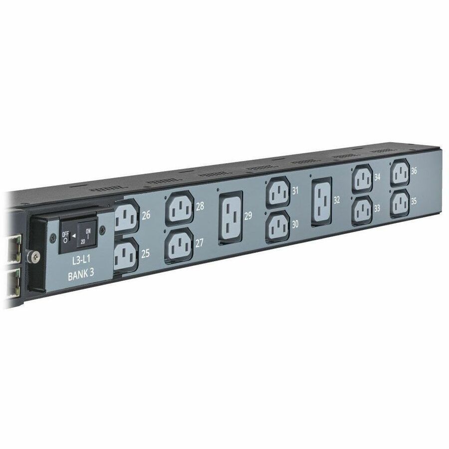 Eaton 12.6kW 200-240V 3-Phase IsoBreaker Managed PDU - Gigabit, 36 Outlets, IEC-309 60A Blue (3P+E) Input, LCD, 10 ft. (3 m) Cord, 0U, 70 in.