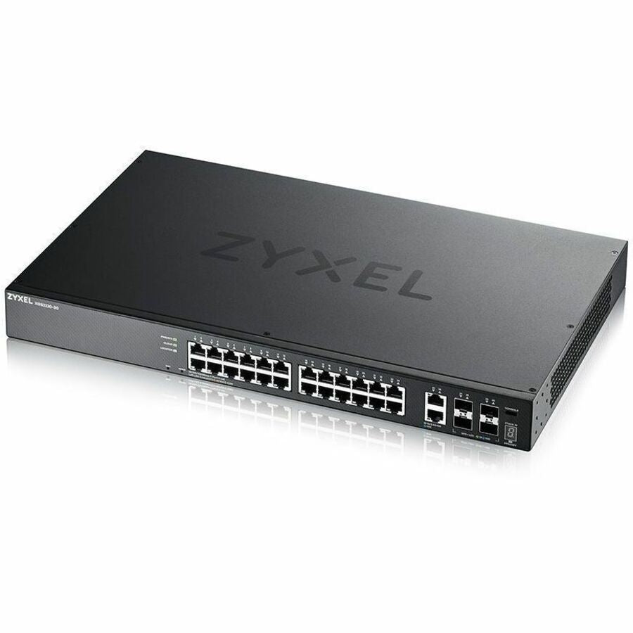 ZYXEL XGS2220-30 24-Port Gigabit L3 Managed and Nebula Pro Cloud Managed Switch with 4 SFP+ 10G Uplinks and 2 10G Ethernet Ports
