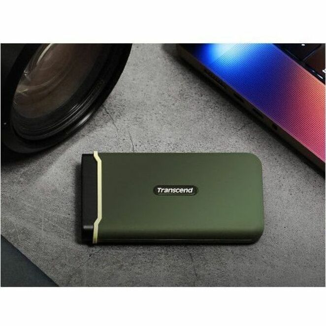 Transcend Esd380c 4 TB Portable Solid State Drive - External - Military Green