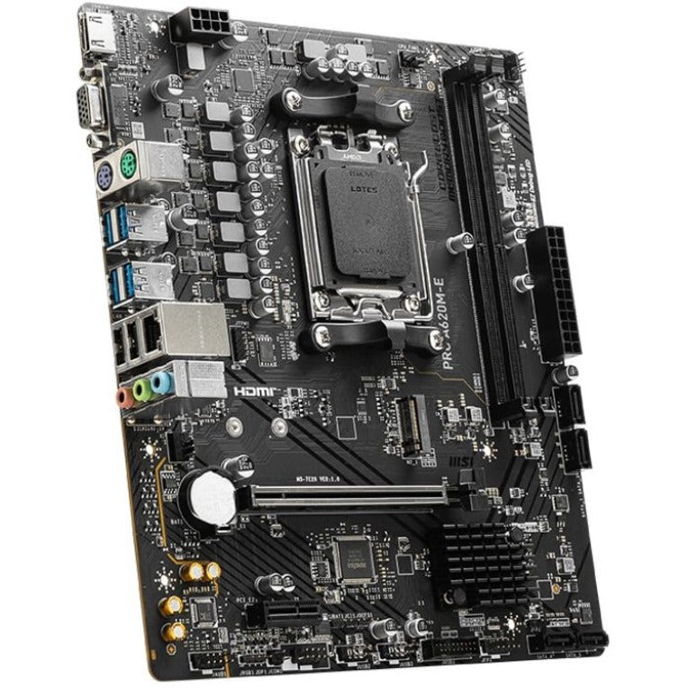 MSI Pro A620M-E Gaming Desktop Motherboard - AMD A620 Chipset - Socket AM5 - Micro ATX