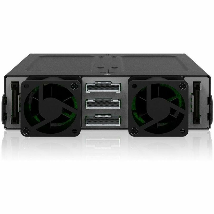 Icy Dock CP097 Drive Enclosure for 5.25" U.2, U.3, PCI Express NVMe 4.0 x4 - SFF-8654 SlimSAS Host Interface Internal - Black