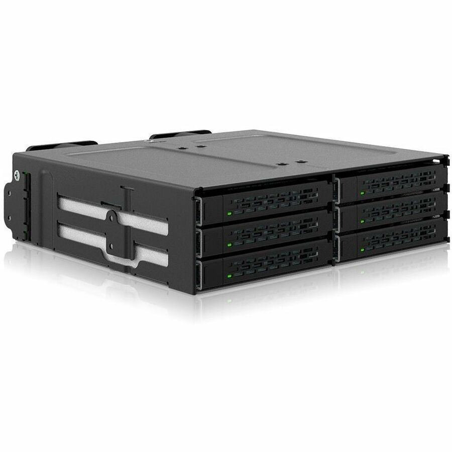 Icy Dock CP097 Drive Enclosure for 5.25" U.2, U.3, PCI Express NVMe 4.0 x4 - SFF-8654 SlimSAS Host Interface Internal - Black