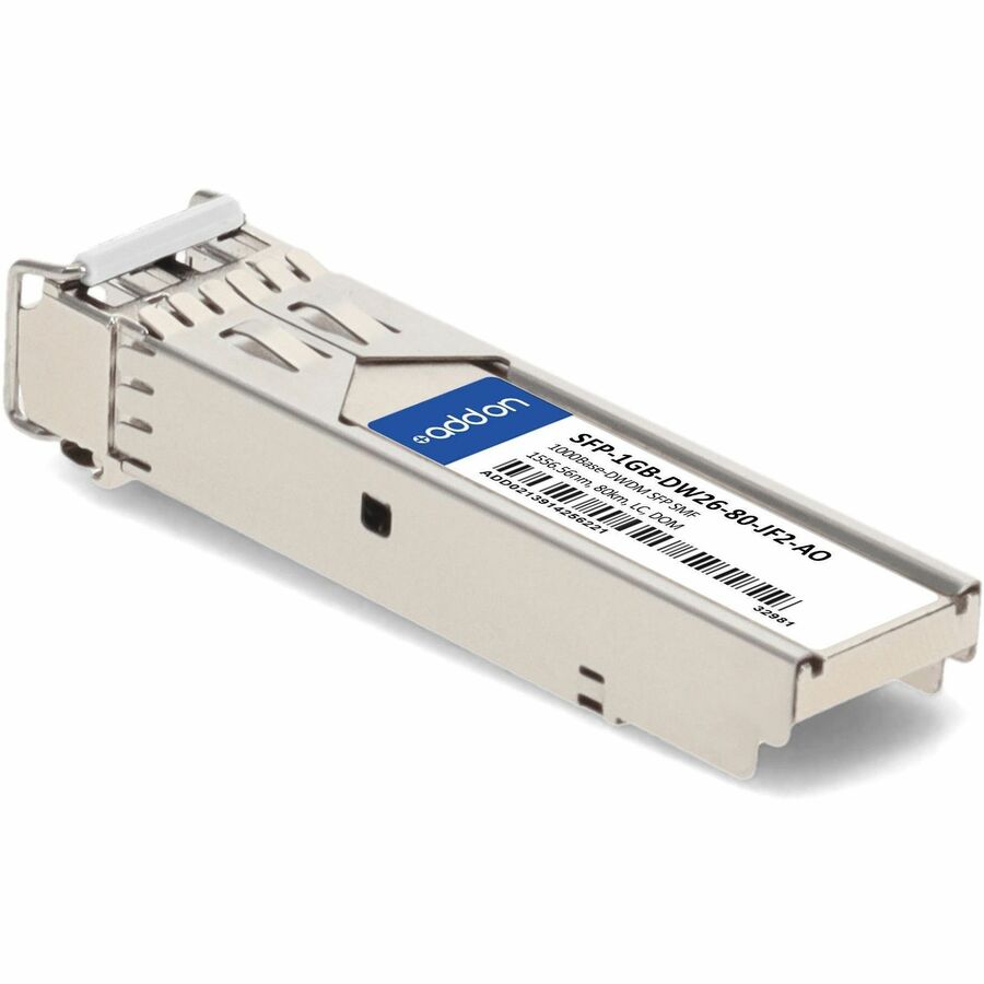 AddOn Juniper Networks, Fujitsu, & Rad Compatible TAA Compliant 1000Base-DWDM 100GHz SFP Transceiver (SMF, 1556.55nm, 80km, LC, DOM)