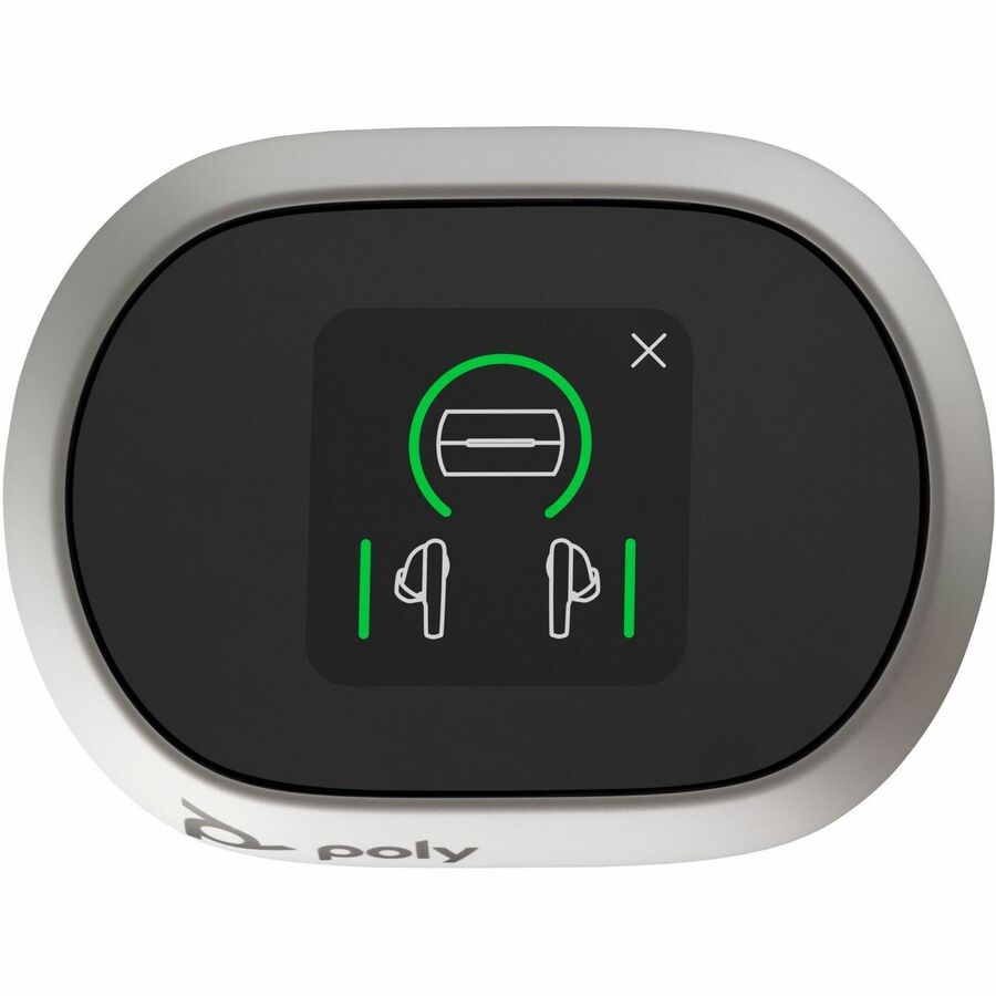 HP Poly Voyager Free 60 UC White Sand Earbuds +BT700 USB-C Adapter +Basic Charge Case