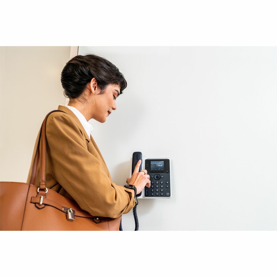 HP Poly Edge E100 IP Phone - Corded - Corded - Desktop, Wall Mountable