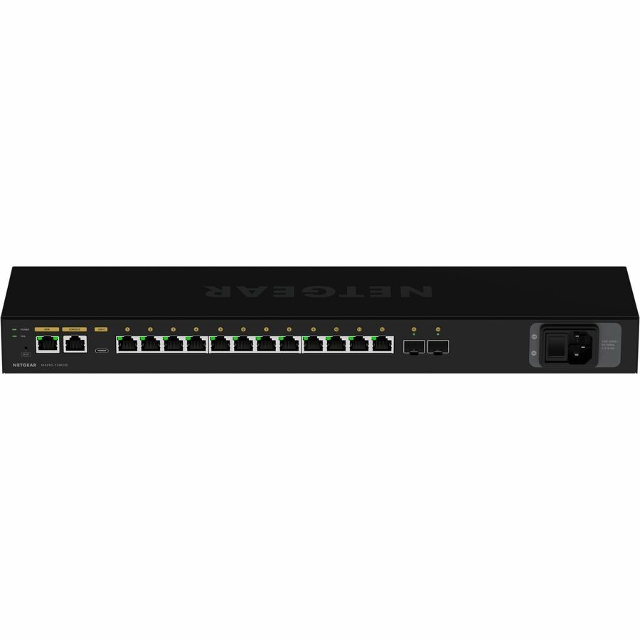 Netgear M4250 12M2XF MNGD SWTCH, 10 Gigabit Ethernet, 10GBase-X, AV Line M4250-12M2XF 12x2.5G and 2xSFP+ Managed Switch (MSM4214X)
