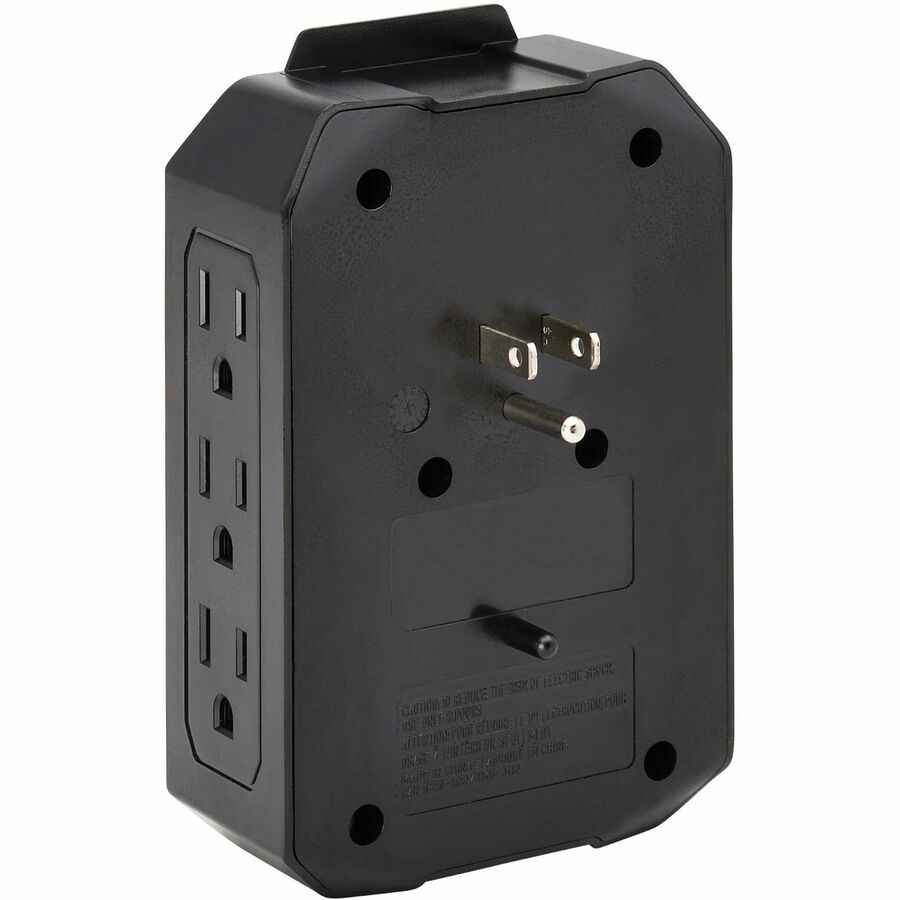 Eaton Tripp Lite Surge Protector 6-Outlet 2 USB Ports Direct Plug-In 490 Joules Black, SK62USBC