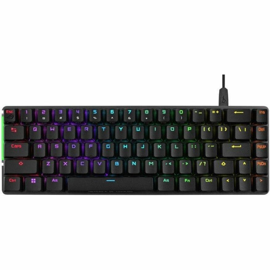 ASUS ROG Falchion Ace 65% RGB Compact Gaming Mechanical Keyboard, Lubed ROG NX Brown Switches & Switch Stabilizers, Sound-Dampening Foam, PBT Keycaps, Wired with KVM,