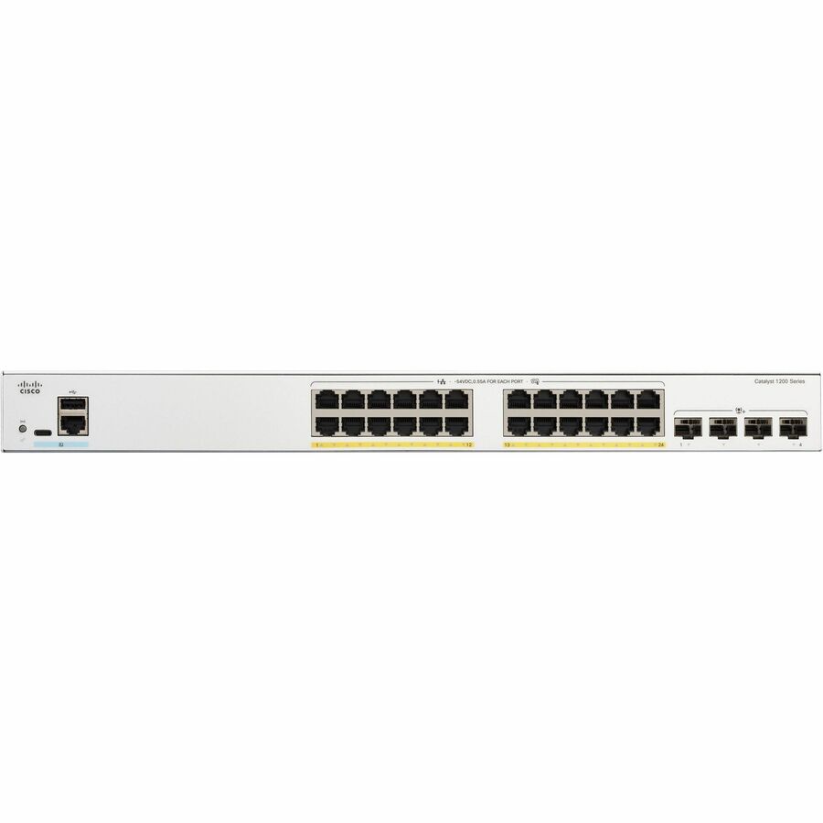 Cisco Catalyst 1200 24-port GE, Full PoE, 4x10G SFP+, Ethernet, 10GBase-X
