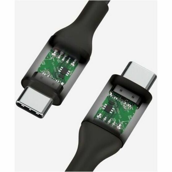 Belkin 240W USB-C to USB-C Cable - 480 Mbps - Nylon, Braided - M/M - 2m/6.6ft - Black