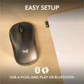 Logitech M240 for Business Silent Wireless Mouse, Secure Logi Bolt USB Receiver, Graphite