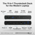 Plugable Thunderbolt 4 Dock with 100W Charging, Thunderbolt Certified, 3x Thunderbolt Ports