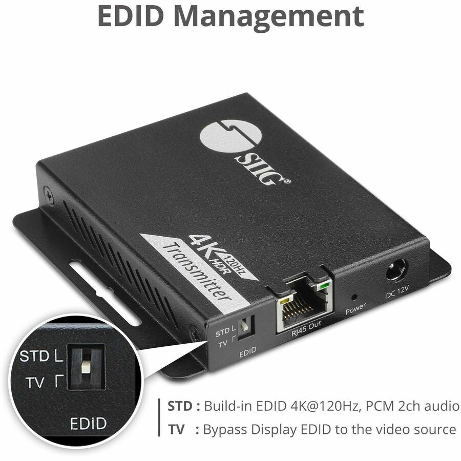 SIIG 4K120Hz HDMI Extender with IR - up to 132ft (40M) - EDID - Nearly zero latency