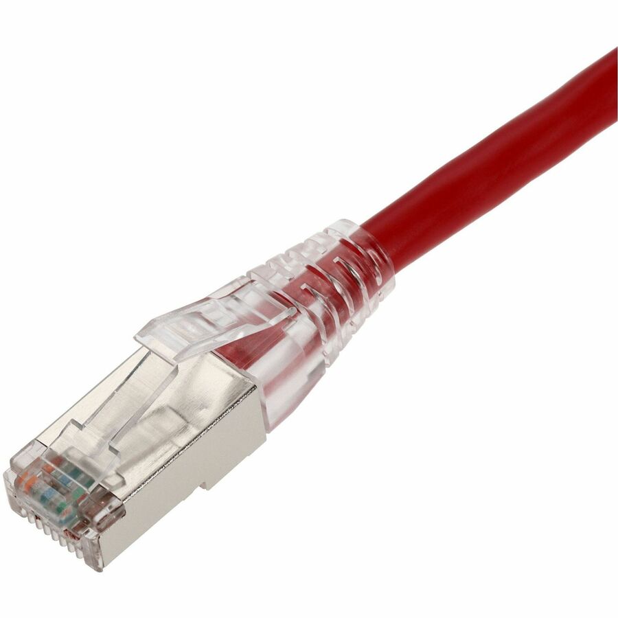 AddOn 12ft Red CAT 6 Shielded PVC Ethernet Cable Snagless Bubble Boot RJ-45 M/M