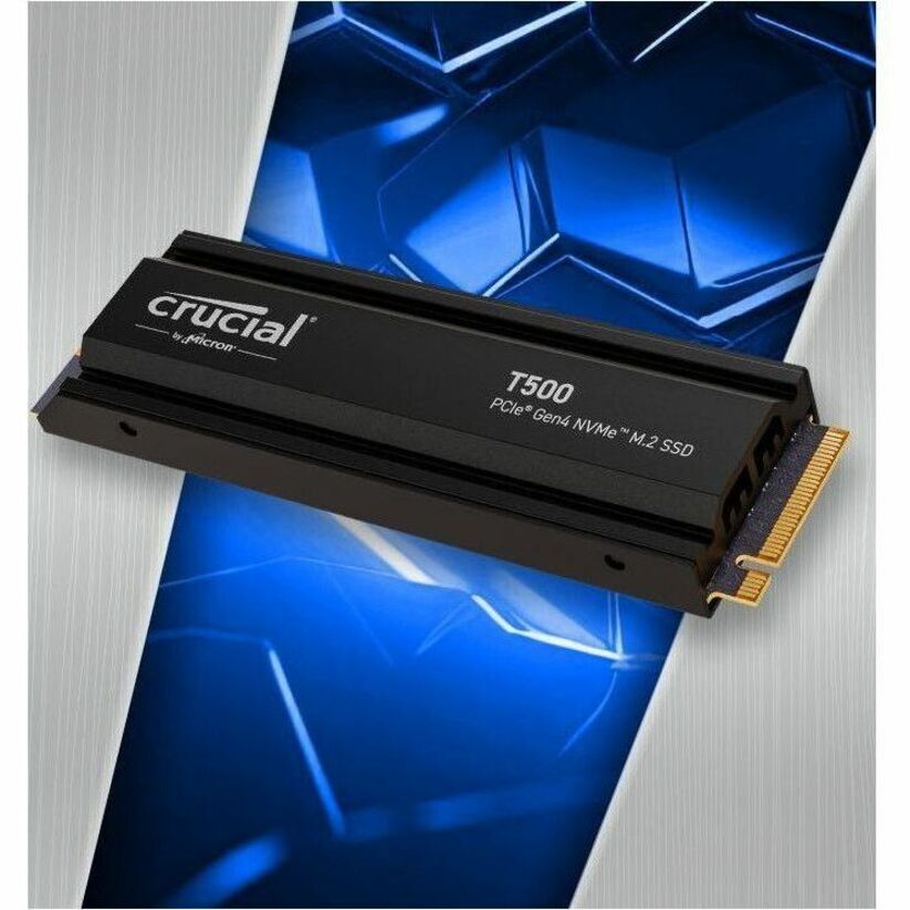 Micron Crucial T500 1TB PCIe Gen4 NVMe M.2 SSD with heatsink - 1 TB, CT1000T500SSD5