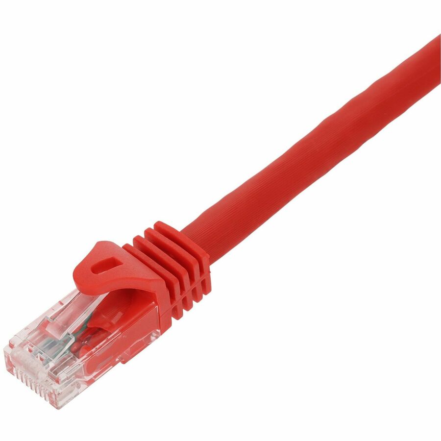 AddOn 1ft Red CAT 6A PVC Ethernet Cable Snagless Easy Boot RJ-45 M/M
