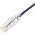 AddOn 30ft Purple CAT 6A Slim PVC Ethernet Cable Snagless Clear-Claw RJ-45 M/M
