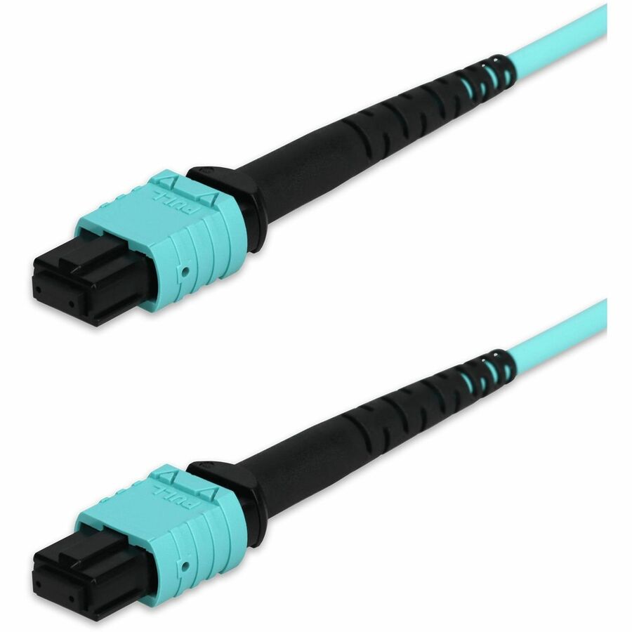 AddOn 23m MPO/UPC to MPO/UPC Aqua OM4 OFNR (Riser-Rated) 12-Strand Fiber Patch Cable
