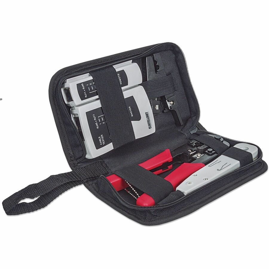 Manhattan 4-Piece Network Tool Kit, 4.94 oz, Crimping pliers for 8P8C modular plugs Crimping tool Cable stripper Cable tester for RJ45