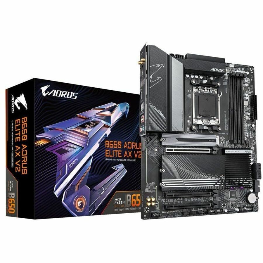 GIGABYTE Aorus Ultra Durable B650 A ELITE AX V2 Gaming Desktop Motherboard - AMD B650 Chipset - Socket AM5 - ATX