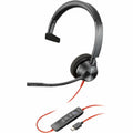 HP Poly Blackwire 3310 Monaural Microsoft Teams Certified USB-C Headset +USB-C/A Adapter