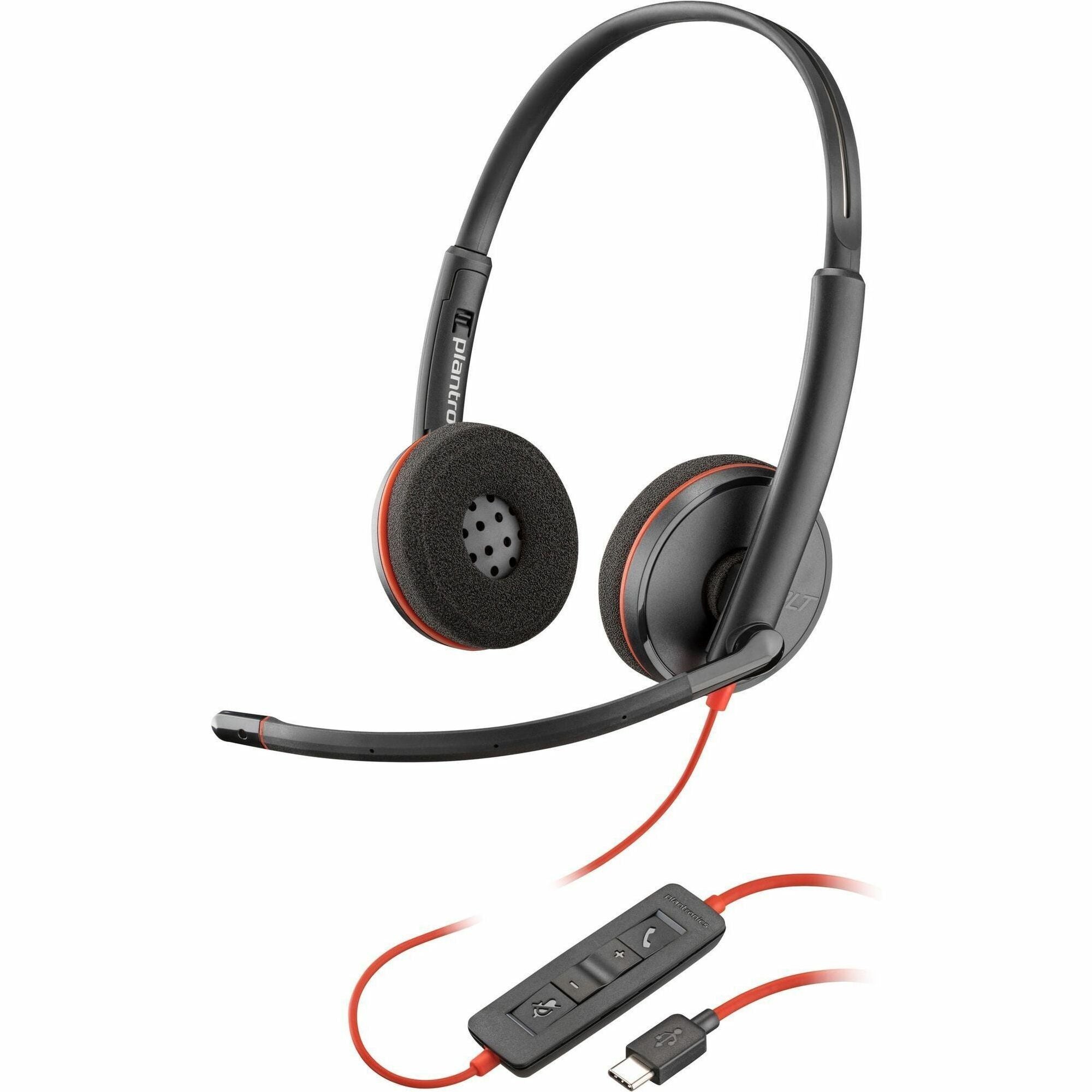 HP Poly Blackwire 3220 Stereo USB-C Headset + USB-C/A Adapter (Bulk)