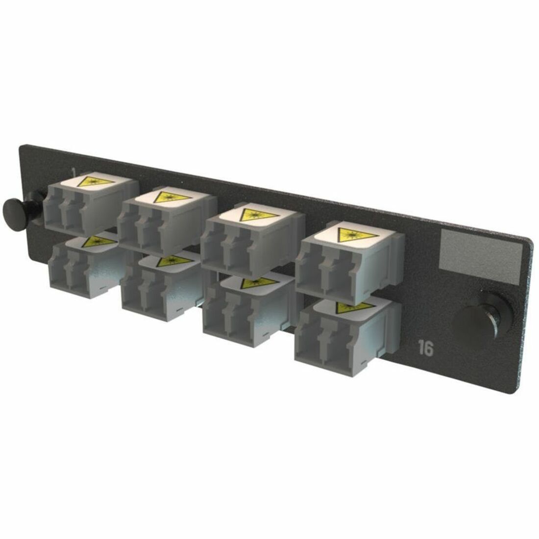 LEGRAND ADPTPANELOFP8HYBRID, Gray, OFP-LCD16YC-G, Keyed OFP Adapter Panel 16 Fibers