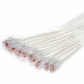LEGRAND Ortronics EZ Patch Flat Pack Reduced Diameter CAT6 9ft, 12 Pack, White, Male, 9 ft, EZFPR609Q12-09